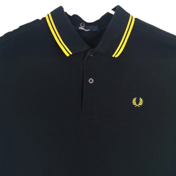 fred perry black yellow